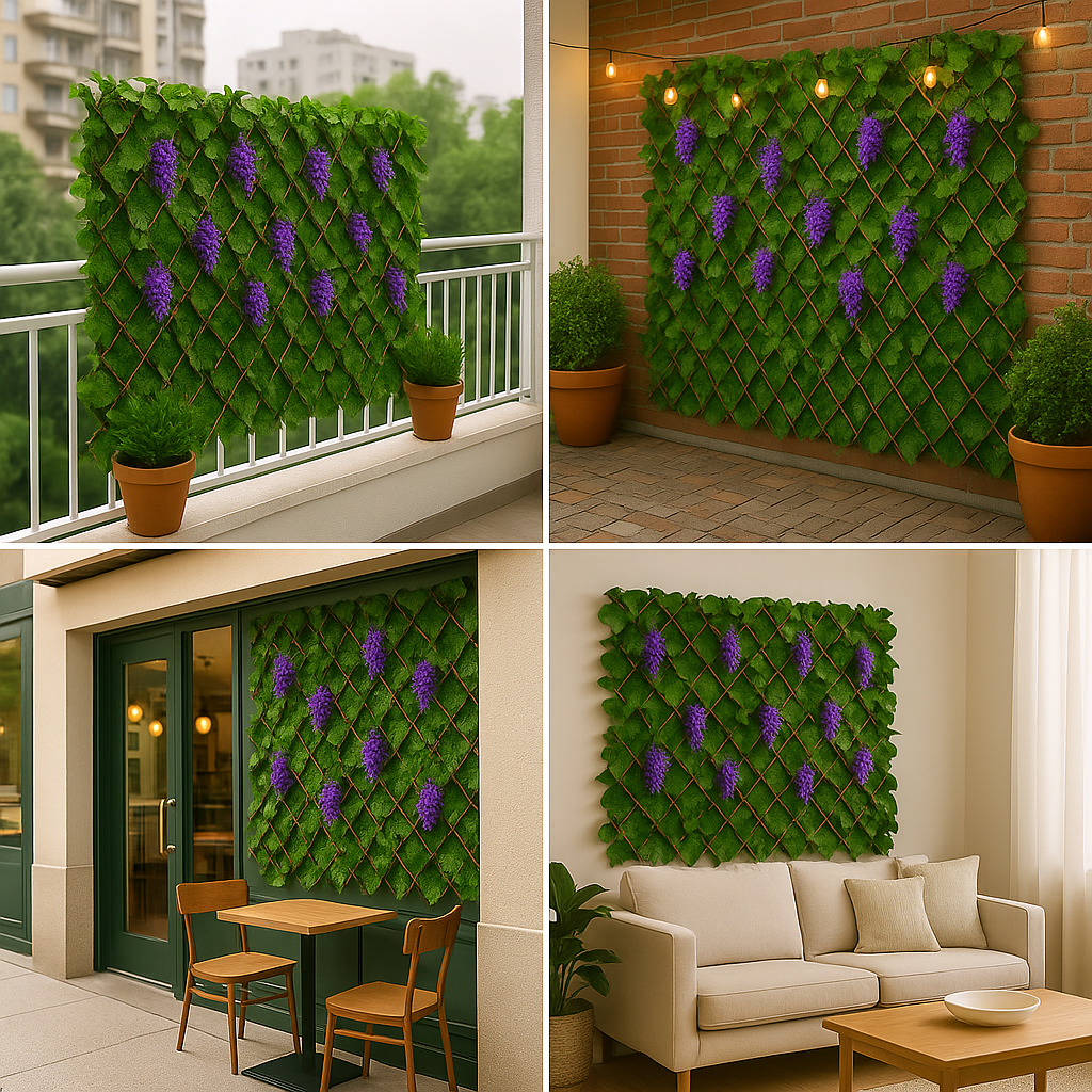 MALLA EXPANDIBLE CON FLORES MORADAS