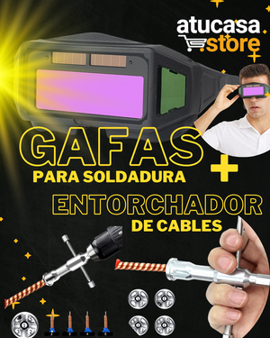 GAFAS DE SOLDADURA CON OSCURECIMIENTO AUTOMÁTICO + ENTORCHADOR PROMO (OPCIONAL)