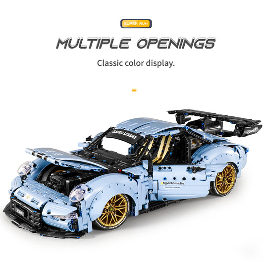 Kit de Construcción de Supercoche a Escala 1:10 (1887 piezas), Coche RC Drift (Control Remoto) Para Niños y Adultos
