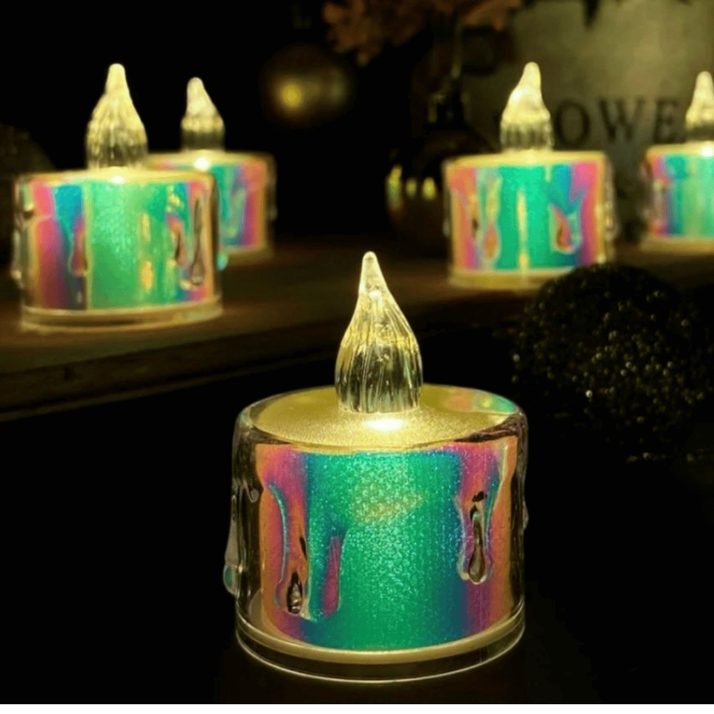 JUEGO DE 12 VELAS TORNASOLADAS