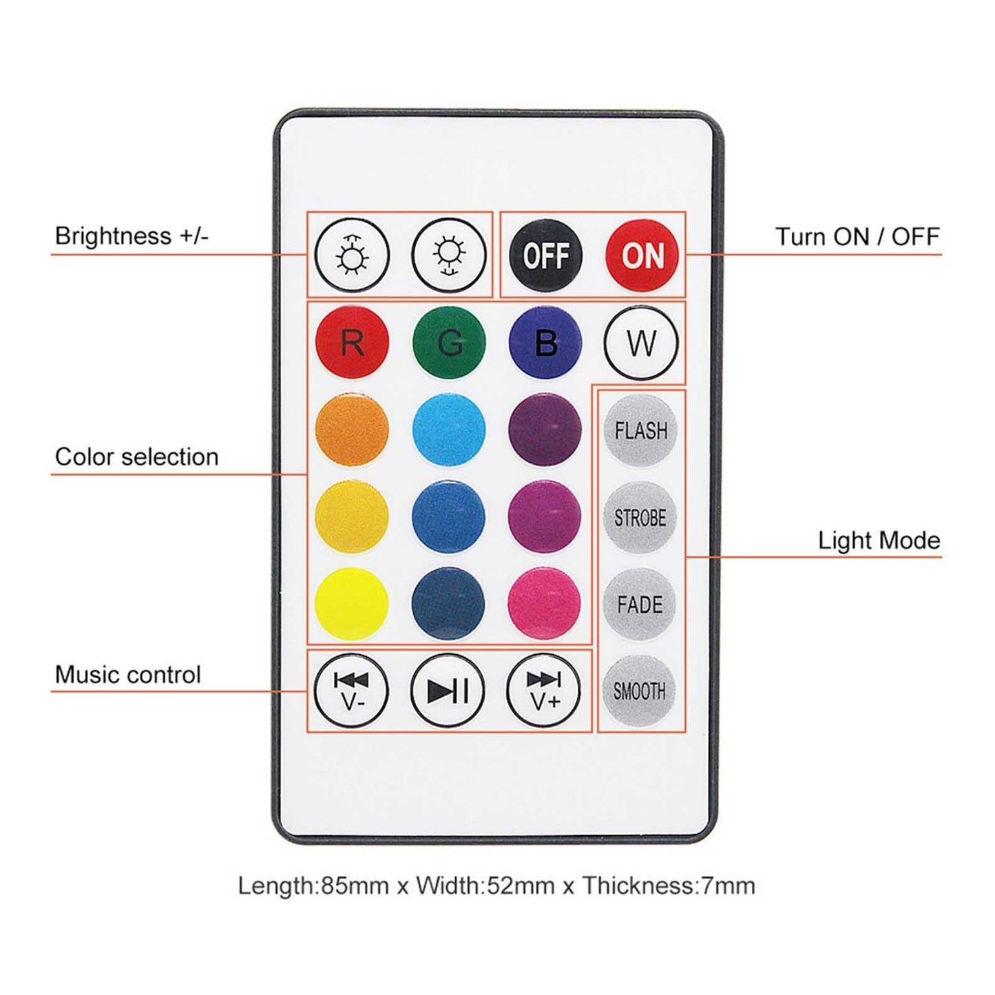 LUZ LED PARLANTE CON CONTROL REMOTO BLUETOOTH - FUN PARTY