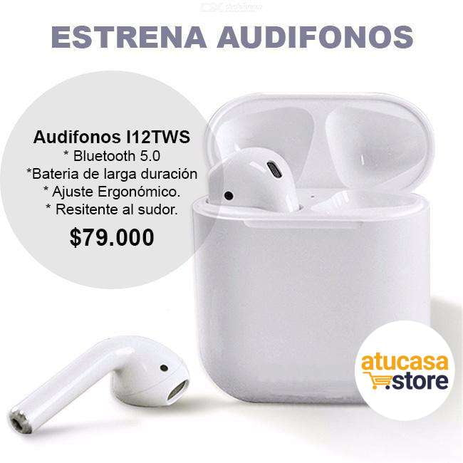 AUDIFONOS I12 TWS - atucasastore