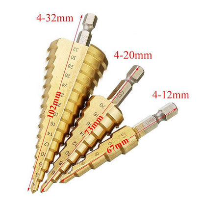 BROCA ESCALONADA "STEP DRILL" x3 UNIDADES