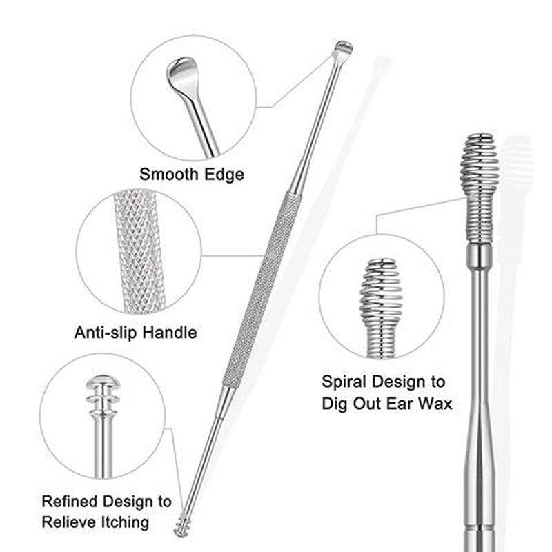 JUEGO DE HERRAMIENTAS DE LIMPIEZA DE CERA DE OÍDO (5 piezas)