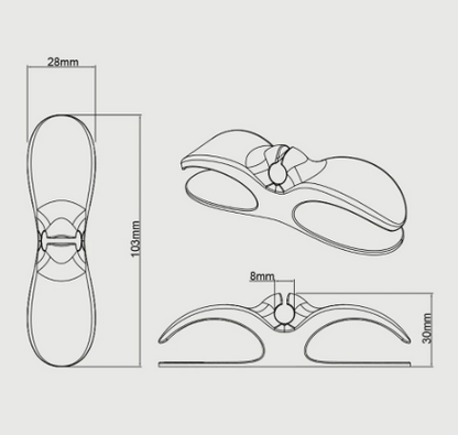 ORGANIZADOR DE CABLES O SOPORTE PARA CABLES (SET X 3 UNIDADES)